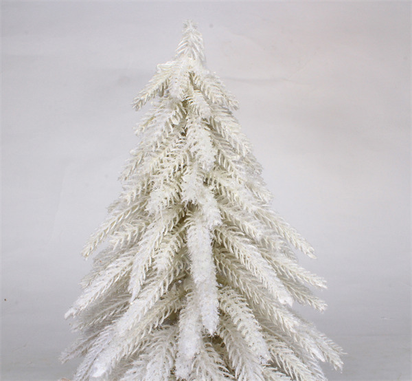 Witte kerstversieringen in Jute Base Ice Finish