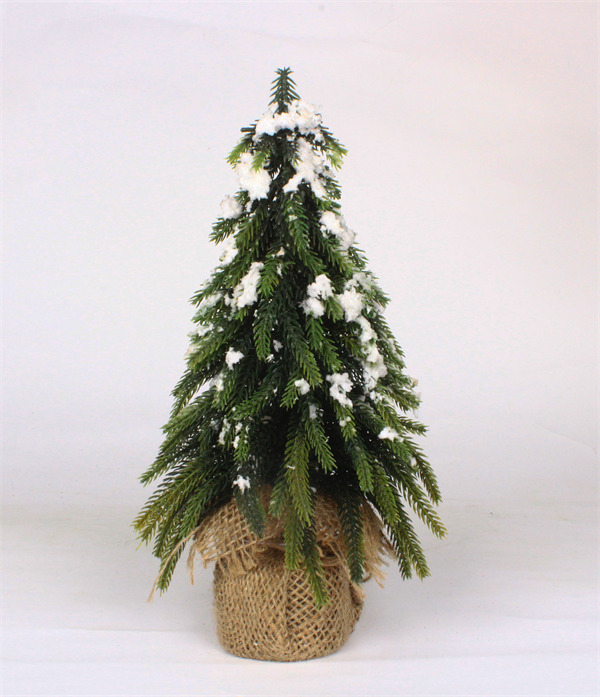 Kerstdecoraties met jute houten basis