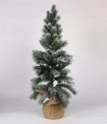 Kleine kerstversieringen met jute houten basis