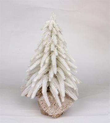 Witte kerstversieringen in Jute Base Ice Finish